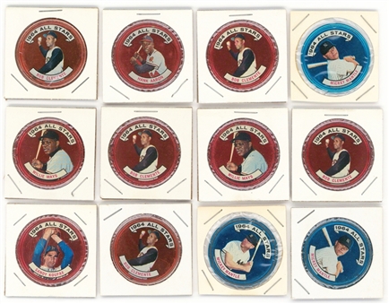 1964 Topps Coins Collection (52) – Including Multiples of Mantle, Clemente and Mays! 